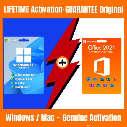 Microsoft Windows 11 Professional + Office 2021 Professional Plus Lifetime License key - Genuine Licenses Retail