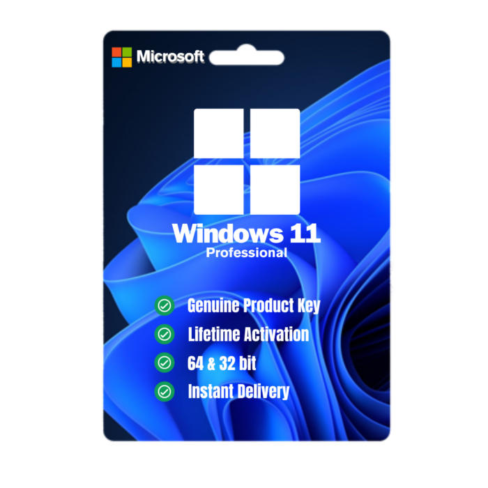 Microsoft Windows 11 Professional Original Product Key – Lifetime License key - Retail Genuine - CD Key